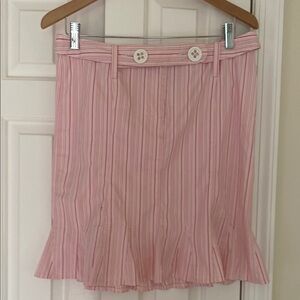 Nanette Lepore Pink Striped Pencil Skirt